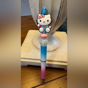Hello Kitty Sanrio Handcrafted Beaded & Rhinestone Pastel Two-Tone Pen Gift